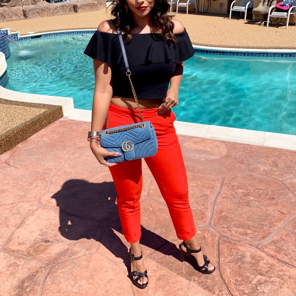 Topshop Red Dress Pantsuits